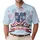 America 250th Birthday Patriotic Cowboy Boots Red White Blue Fireworks 1776 2026 Men's Polo Shirt (Lightweight) - 1