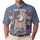 America 250th Anniversary Patriotic Flag Eagle 'No Kings 1776' Tropical Indigo Men's Polo Shirt (Lightweight) - 1