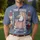 America 250th Anniversary Patriotic Flag Eagle 'No Kings 1776' Tropical Indigo Men's Polo Shirt (Lightweight) - 4