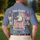 America 250th Anniversary Patriotic Flag Eagle 'No Kings 1776' Tropical Indigo Men's Polo Shirt (Lightweight) - 5