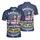 America 250th Celebration: Distressed USA Flag Watercolor Stitched, 1776-2026 Gold Navy Men's Polo Shirt (Lightweight) - 3