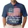America 250th Semiquincentennial Distressed Flag 1776 'We The People' Patriotic Design Men's Polo Shirt (Lightweight) - 1