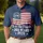 America 250th Semiquincentennial Distressed Flag 1776 'We The People' Patriotic Design Men's Polo Shirt (Lightweight) - 4
