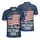 America 250th Semiquincentennial Distressed Flag 1776 'We The People' Patriotic Design Men's Polo Shirt (Lightweight) - 3