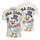 America 250th Anniversary Duck: Patriotic Star Hat, Flag, & Striped Scarf Design Men's Polo Shirt (Lightweight) - 3
