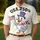 America 250th Anniversary Duck: Patriotic Star Hat, Flag, & Striped Scarf Design Men's Polo Shirt (Lightweight) - 4
