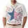 America 250th Birthday Patriotic Flag Star Tropical Fireworks Freedom Men's Polo Shirt (Lightweight) - 1