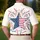 America 250th Birthday Patriotic Flag Star Tropical Fireworks Freedom Men's Polo Shirt (Lightweight) - 5