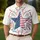 America 250th Birthday Patriotic Flag Star Tropical Fireworks Freedom Men's Polo Shirt (Lightweight) - 4