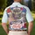 USA 250th Anniversary Emblem, Waving Flag, Liberty Bell, Tropical Patriotism Men's Polo Shirt (Lightweight) - 5