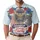 USA 250th Anniversary Emblem, Waving Flag, Liberty Bell, Tropical Patriotism Men's Polo Shirt (Lightweight) - 1