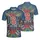 USA 250th Anniversary 1776 Freedom Tropical Americana Star Spangled Scrollwork Men's Polo Shirt (Lightweight) - 3