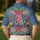 USA 250th Anniversary 1776 Freedom Tropical Americana Star Spangled Scrollwork Men's Polo Shirt (Lightweight) - 5