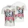 USA 250th Anniversary Patriotic Navy Crimson White Hibiscus Tropical Gold Scrollwork Men's Polo Shirt (Lightweight) - 3