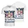 USA 250th Anniversary Patriotic 'GOD Bless America' Navy Gold Stars & Striped Bow Men's Polo Shirt (Lightweight) - 3