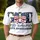 USA 250th Anniversary Patriotic 'GOD Bless America' Navy Gold Stars & Striped Bow Men's Polo Shirt (Lightweight) - 4