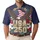 America 250th Anniversary Eagle Flag Tropical Hibiscus 1776-2026 Semiquincentennial Men's Polo Shirt (Lightweight) - 1