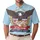 America 250th Anniversary Bald Eagle 1776-2026 Flag Laurel Wreath Patriotic Men's Polo Shirt (Lightweight) - 1