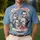 America 250th: Washington Lincoln Jefferson Franklin Flag Shades Peace Signs Engraving Men's Polo Shirt (Lightweight) - 4