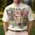USA 250th Anniversary Patriotic Polo Gold Bevel Lettering Stars Stripes Red Roses Men's Polo Shirt (Lightweight) - 4