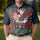 America 250th Bald Eagle Tropical Patriotic Hibiscus 1776-2026 Stars & Ribbons Men's Polo Shirt (Lightweight) - 4