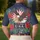 America 250th Bald Eagle Tropical Patriotic Hibiscus 1776-2026 Stars & Ribbons Men's Polo Shirt (Lightweight) - 5