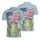 America's 250th Anniversary Frog In Red Cap US Flag Tropical Leaves Blue Jean Men's Polo Shirt (Lightweight) - 3