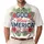 USA 250th: GOD Bless AMERICA 1776-2026 Navy Crimson Hibiscus Palm Design Men's Polo Shirt (Lightweight) - 1