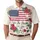 America 250th Birthday Distressed Flag, We The People 2026, Jet Planes, Tropical Gold Scroll Men's Polo Shirt (Lightweight) - 1