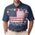 America 250th Anniversary Patriotic Polo Flag Jets We The People Hibiscus Scrollwork Men's Polo Shirt (Lightweight) - 1