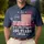America 250th: We The People 1776 Distressed Flag Tropical Starburst Patriot Men's Polo Shirt (Lightweight) - 10