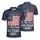 America 250th: We The People 1776 Distressed Flag Tropical Starburst Patriot Men's Polo Shirt (Lightweight) - 3