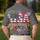 America 250th Anniversary USA Flag Scroll 1776 Freedom Crimson Gold Floral Men's Polo Shirt (Lightweight) - 5