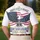 America 250th Anniversary Eagle Cross Flag Wreath 1776-2026 Patriotic Tropical Design Men's Polo Shirt (Lightweight) - 5