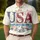 America 250th Anniversary USA Stars Crimson Peonies Freedom Banner Fireworks Men's Polo Shirt (Lightweight) - 4