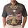 America 250th Birthday Eagle Liberty Bell Flag 1776-2026 Gold Tropical Design Men's Polo Shirt (Lightweight) - 1