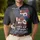 America 250th Distressed Flag Eagle Tropical Floral Patriotic 1776 Men's Polo Shirt (Lightweight) - 4