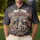 America 250th We The People 1776 Soldiers Polo Hibiscus Gold Scrollwork Patriot Men's Polo Shirt (Lightweight) - 4