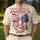 America 250th Anniversary Patriotic Flag Bow Stethoscope Crimson Navy Gold Men's Polo Shirt (Lightweight) - 4