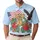 USA 250th Anniversary Liberty Bell Flag Eagle Tropical Hibiscus '1776-2026' Scrollwork Men's Polo Shirt (Lightweight) - 1