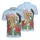 USA 250th Anniversary Liberty Bell Flag Eagle Tropical Hibiscus '1776-2026' Scrollwork Men's Polo Shirt (Lightweight) - 3