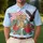USA 250th Anniversary Liberty Bell Flag Eagle Tropical Hibiscus '1776-2026' Scrollwork Men's Polo Shirt (Lightweight) - 4