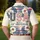 USA 250th Anniversary Patriotic Tropical Hibiscus Palm Star Navy Red White Men's Polo Shirt (Lightweight) - 5