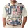USA 250th Anniversary Patriotic Tropical Hibiscus Palm Star Navy Red White Men's Polo Shirt (Lightweight) - 1