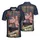 America 250th Anniversary Cross Flag Soldiers 1776 One Nation Under God Scroll Hibiscus Men's Polo Shirt (Lightweight) - 3