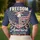 America's 250th Birthday Bald Eagle Flag Freedom Land of the Free Commemorative Men's Polo Shirt (Lightweight) - 5