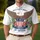 USA 250th Birthday Eagle Shield, Olive Branch Arrows, Tropical Palm Hibiscus 1776-2026 Men's Polo Shirt (Lightweight) - 4