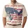 America's 250th Anniversary Distressed Flag Eagle Liberty 1776-2026 Stars Men's Polo Shirt (Lightweight) - 1