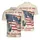 America's 250th Anniversary Distressed Flag Eagle Liberty 1776-2026 Stars Men's Polo Shirt (Lightweight) - 3
