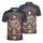 USA 250th Anniversary Eagle Liberty Bell 1776 Patriotic Hibiscus Stars Stripes Navy Gold Men's Polo Shirt (Lightweight) - 3